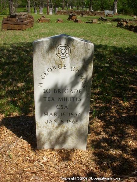 H. George Grimes CSA gravestone in Keller Texas