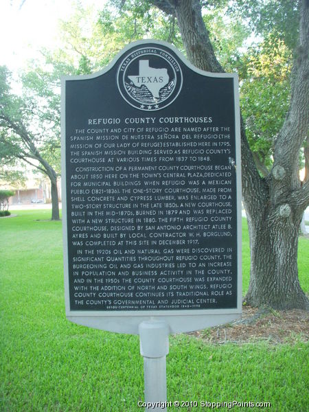 Refugio County Courthouses Historical Marker