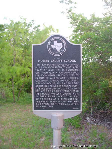 Mosier Valley School Historical Marker