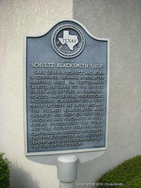 Schultz Blacksmith Shop Historical Marker