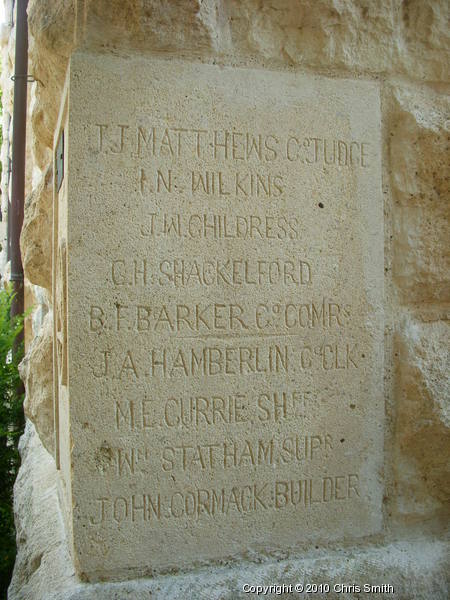 Cornerstone of Somervell County Courthouse
