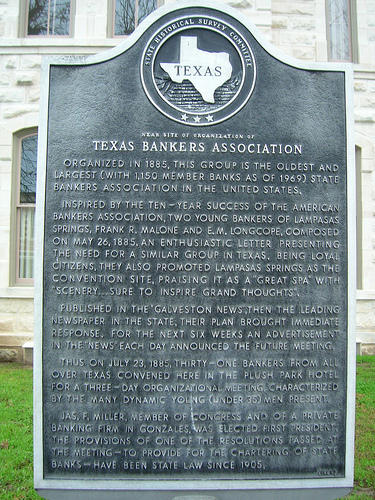 Texas Baners Association historical marker photo