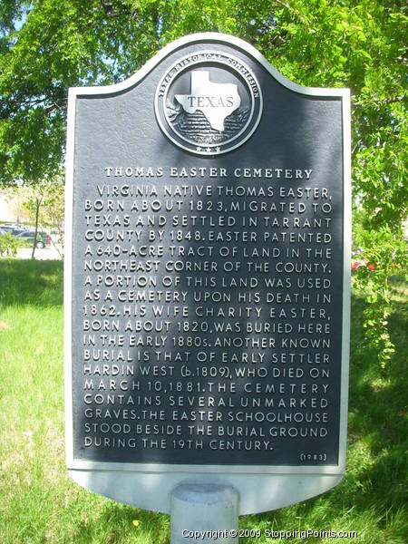 Thomas Easter Cemetery Historical Marker