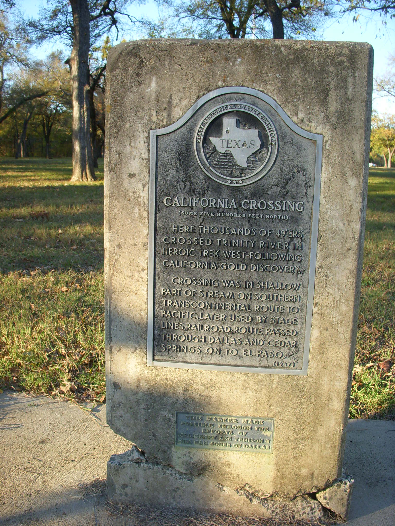 California Crossing Historical Marker