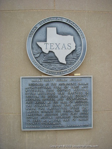 Dallas County Records Building Historical Marker