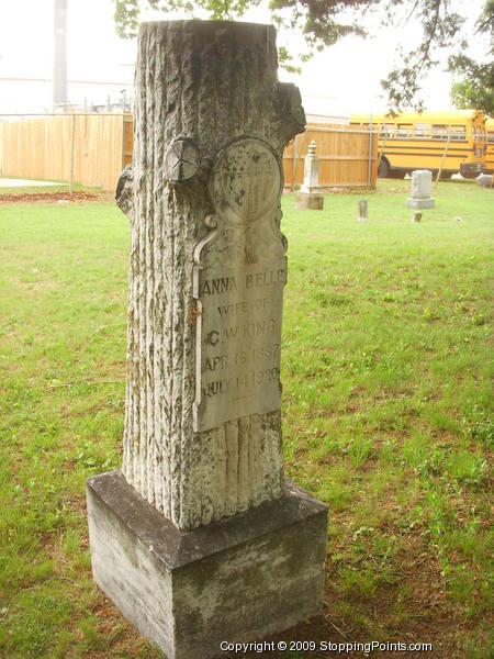 Anna Belle King gravestone in Irving, Tx