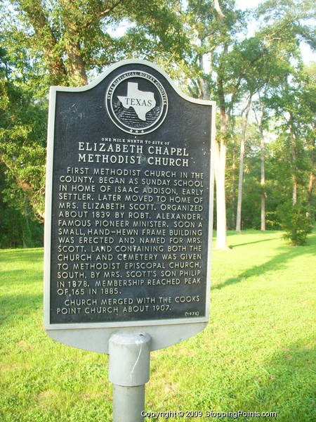 Elizabeth Chapel Methodist Church Historical Marker