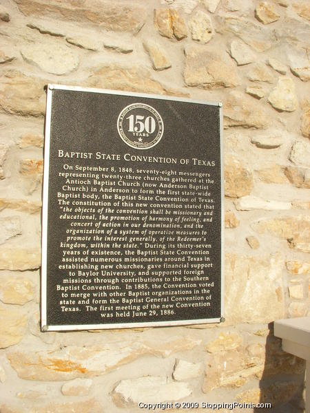 History of the Baptist State Convention of Texas and the Antioch Baptist Church