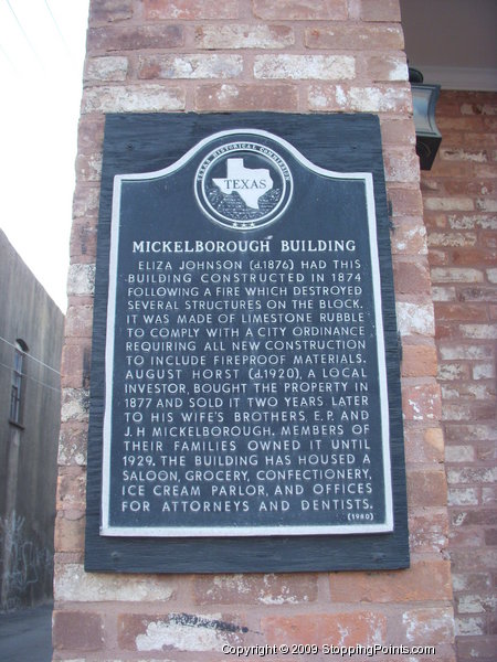 Mickelborough Building Historical Marker