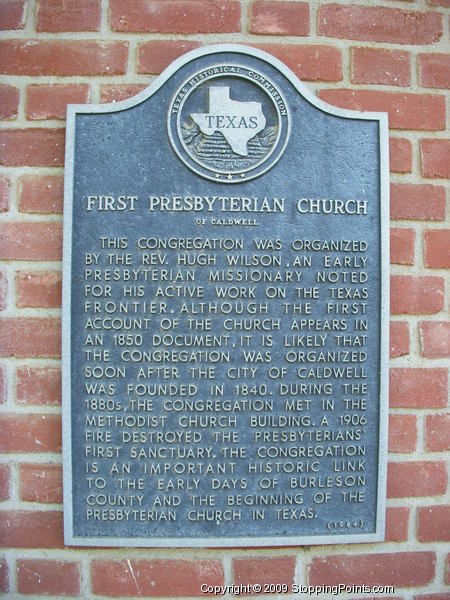 First Presbyterian Church Historical Marker