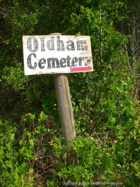 Oldham Cemetery Sign