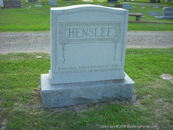 Henslee Gravestone