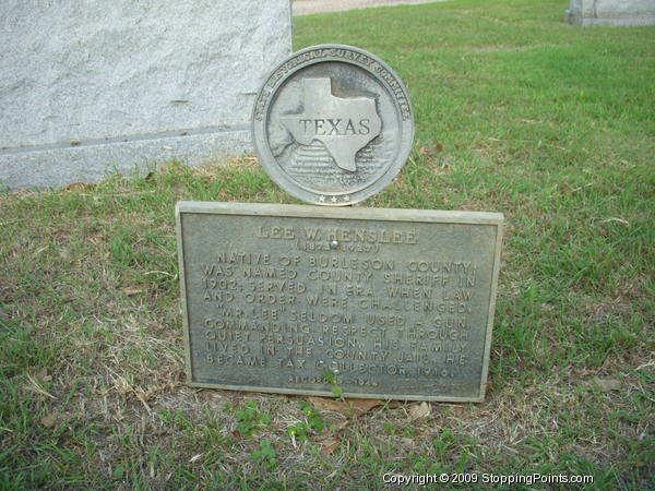 Lee W. Henslee Historical Marker