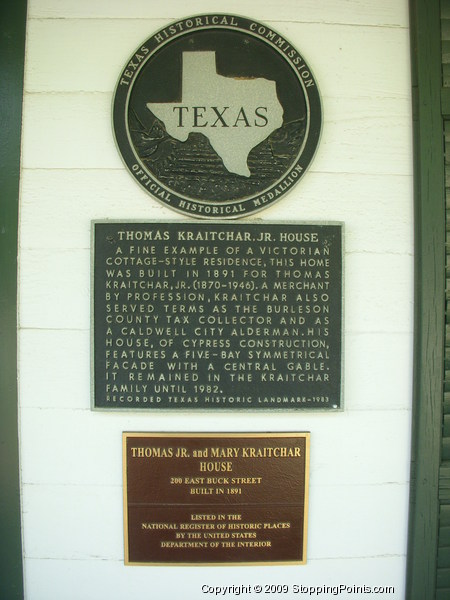 Thomas Kraitchar, Jr. House Historical Markers