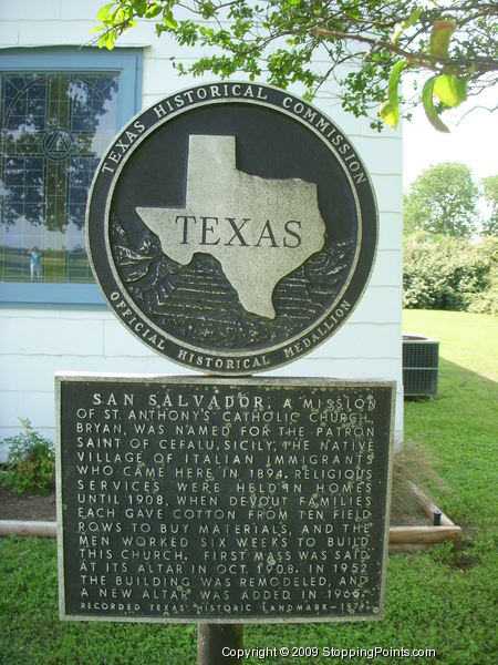 San Salvador Mission Church Historical Marker