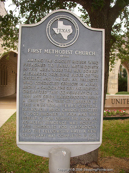 First Methodist Church Historical Marker