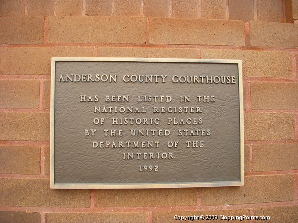 Anderson County Courthouse - National Register of Historic Places