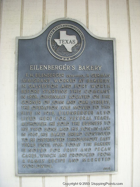 Eilenburgers Bakery historical marker