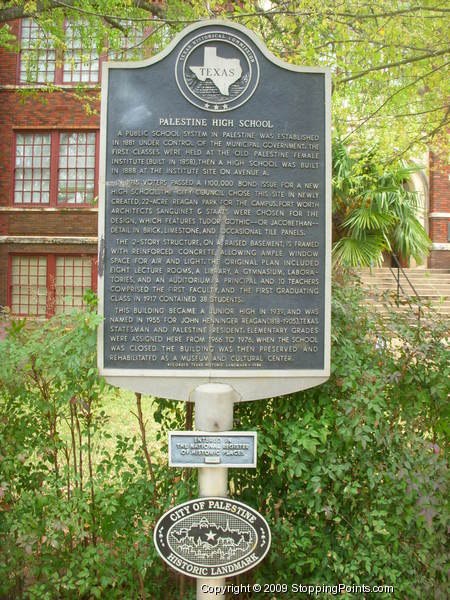 Palestine High School Historical Marker