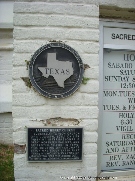 Sacred Heart Church Historical Marker