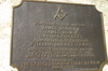 Freemasons plaque honoring Davie Crocket - William Travis, Bowie