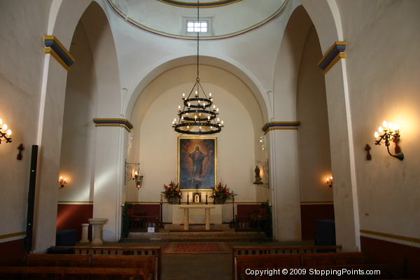 Mission Concepcion Altar and Chandelier