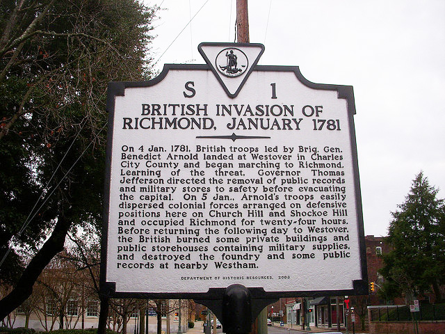 British Invasion of Richmond Historical Marker